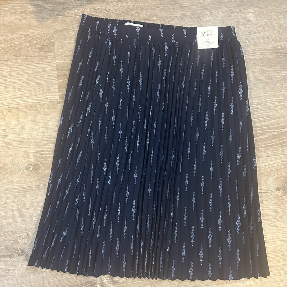 Croft and Barrow blur mid rise skirt petite extra large below the knee NWT